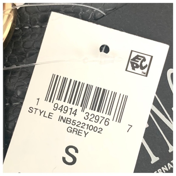 INC Convertible Fanny-Pack- Crossbody Belt Bag Gray Gold Chain Quilted Sz S NWT - Picture 6 of 8